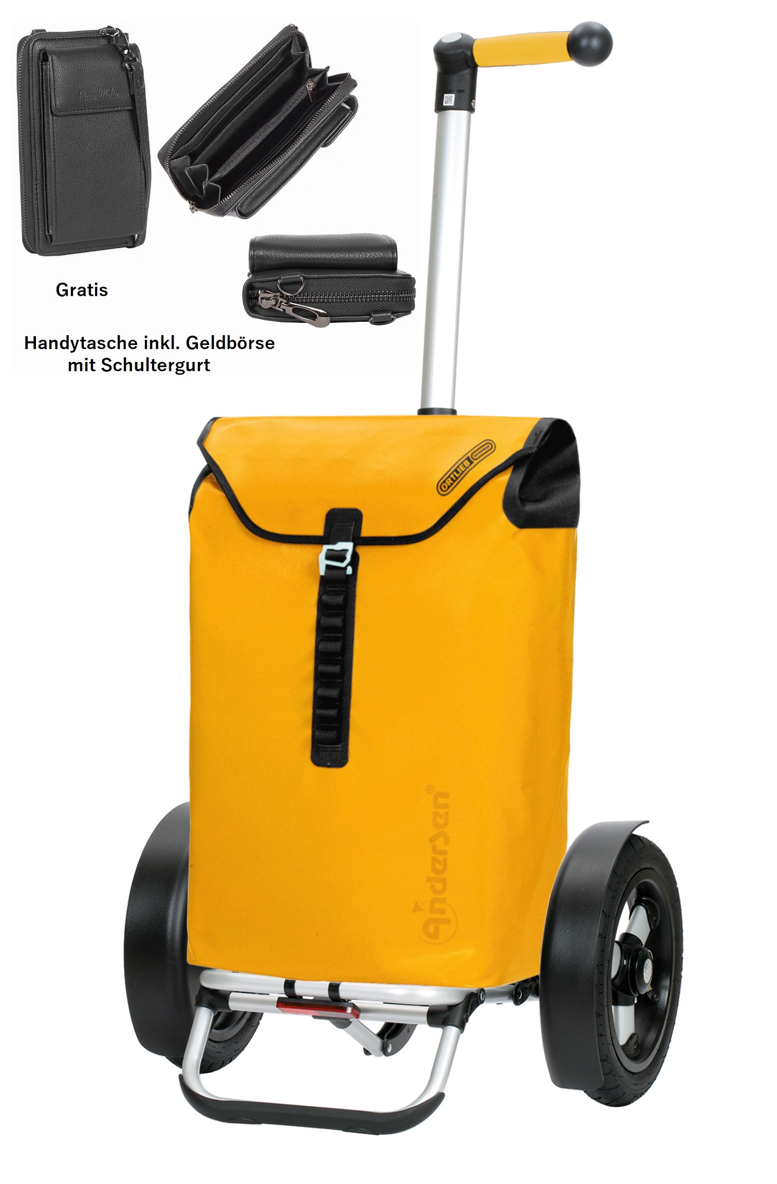Andersen Shopper Tura Shopper mit Tasche Ortlieb in Gelb, Rot, Anthrazit oder Petrol
