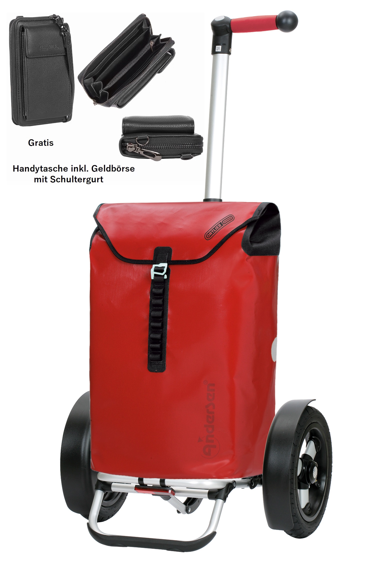 Andersen Shopper Tura Shopper mit Tasche Ortlieb in Gelb, Rot, Anthrazit oder Petrol