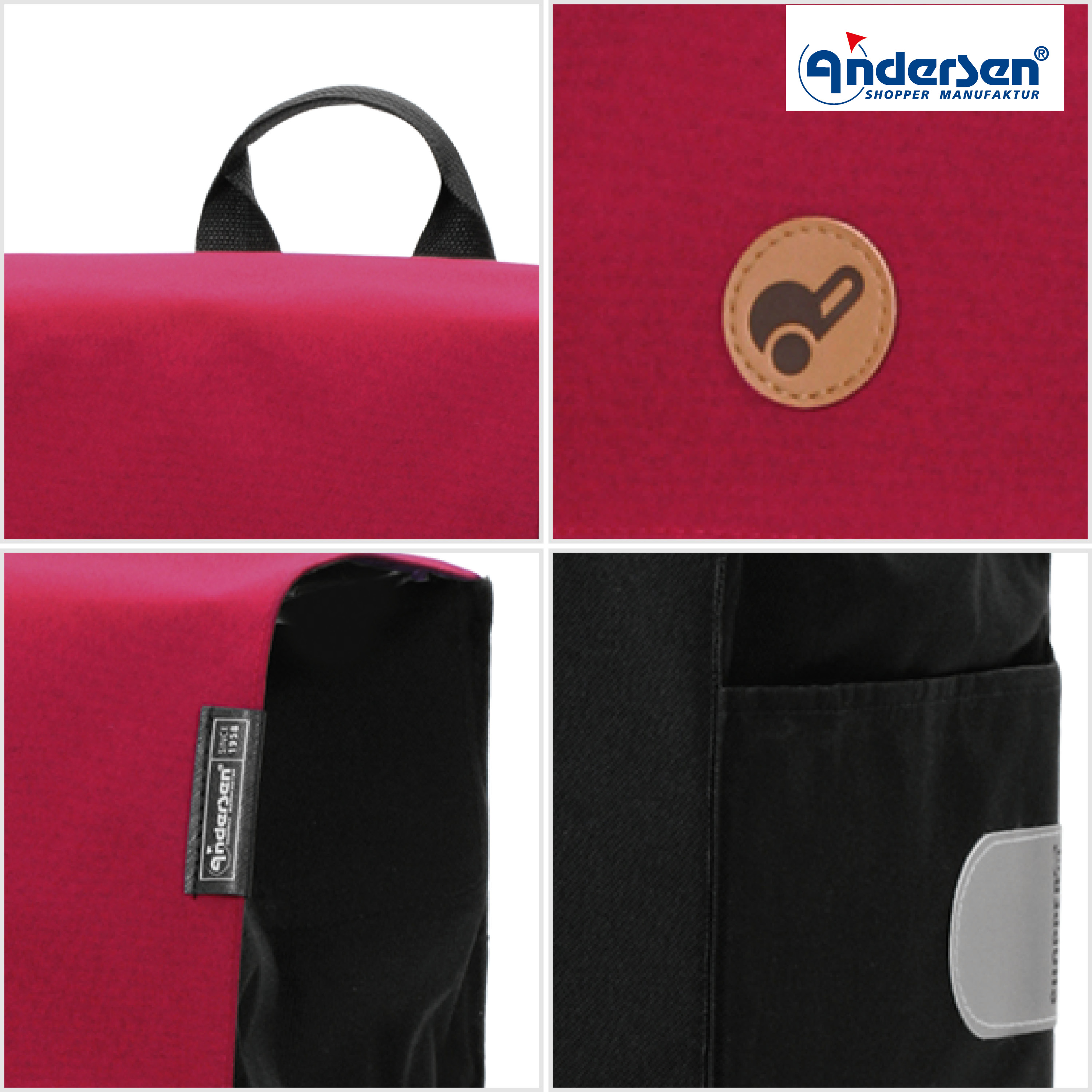 Andersen Scala Shopper mit Tasche Hera in Rot oder Schwarz