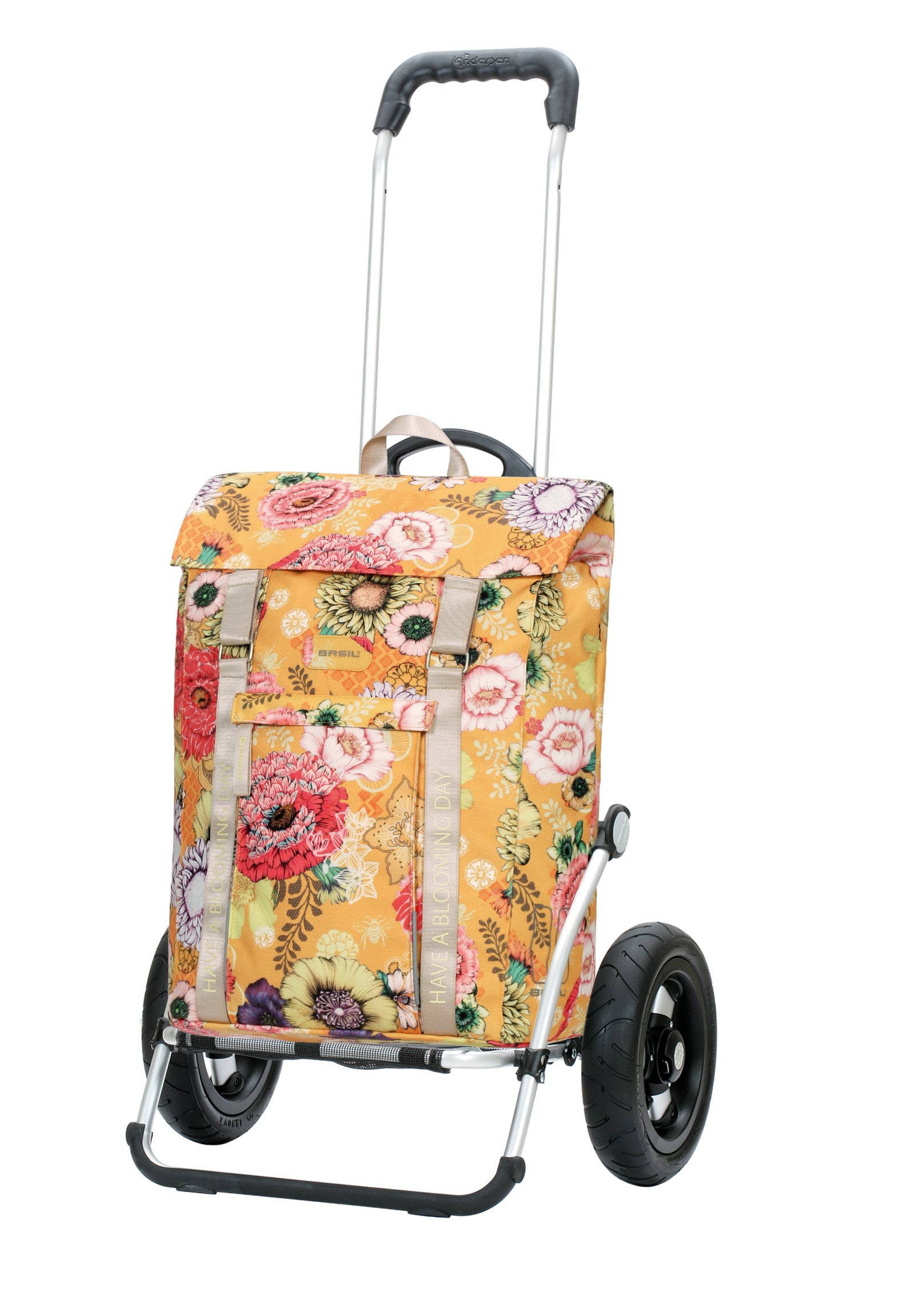 Andersen Shopper Royal Shopper Mit Tasche Basil Bloom In Gelb Oder Blau Gelb Dreispeichenrad 