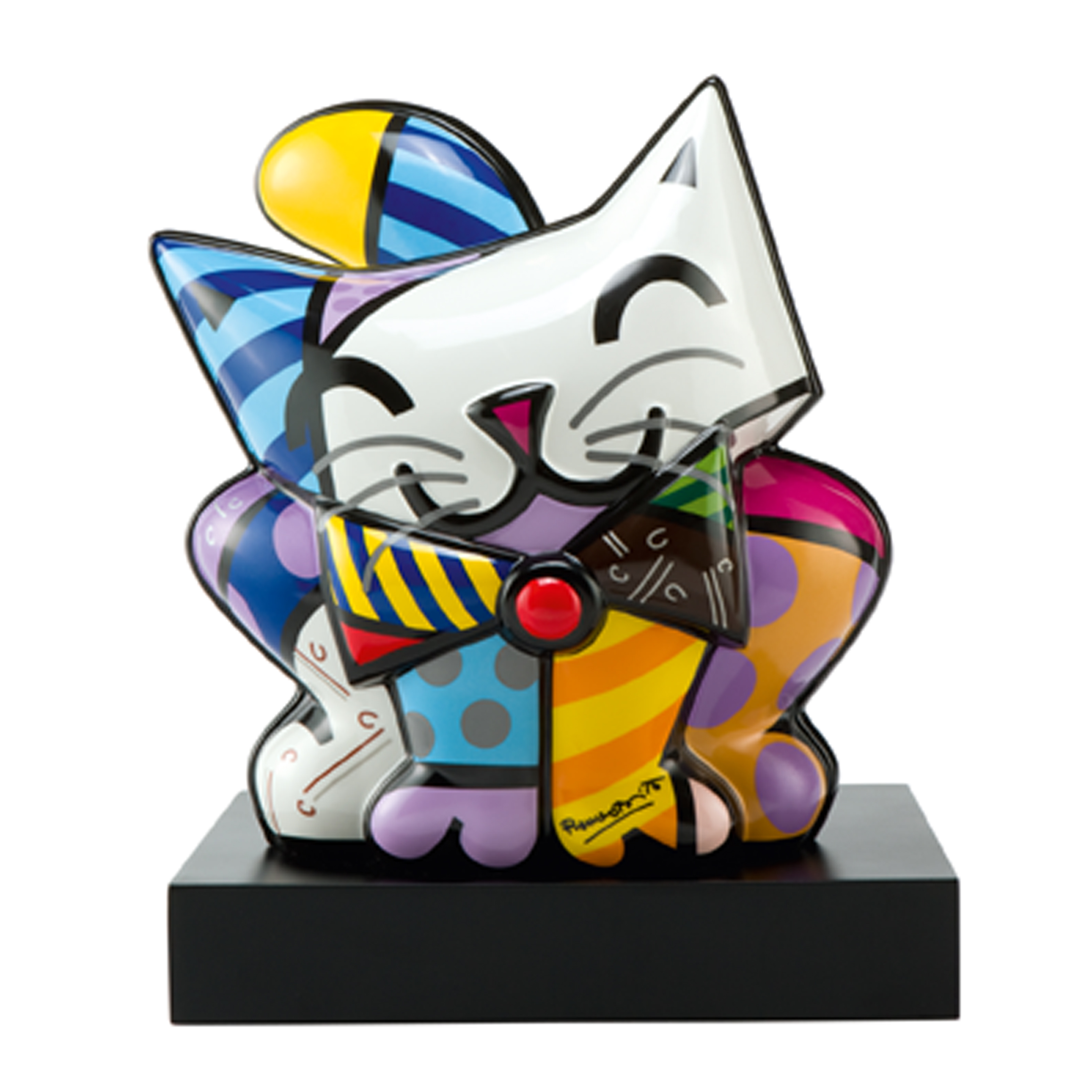 Goebel Dekofigur Romero Britto Pop Art - Blue Cat