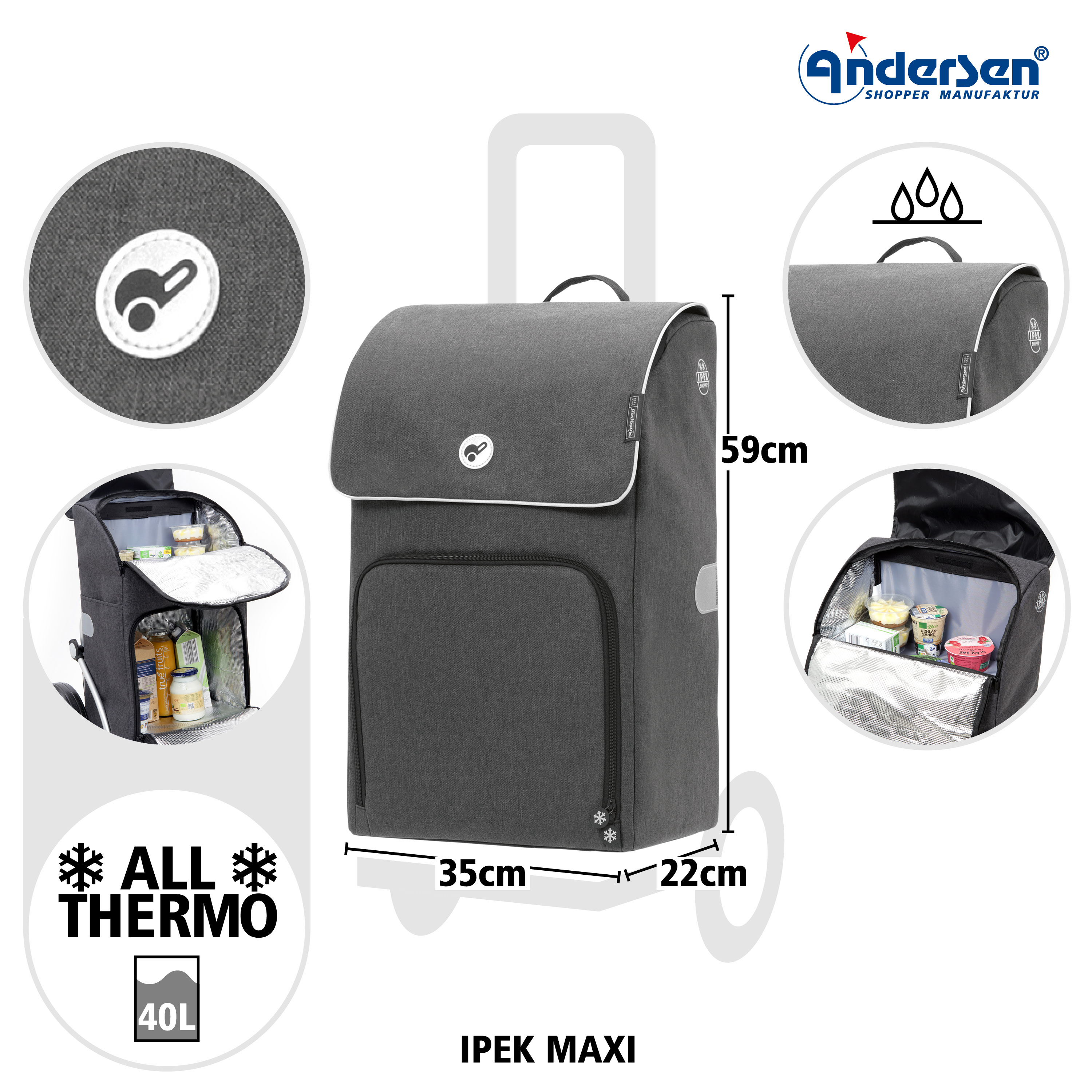 Andersen Shopper Tasche IPEK Maxi Einkaufstrolley